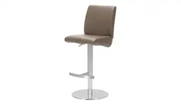 Barhocker Vittoria Kunstleder Gestell rund Cappuccino
