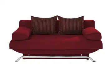 smart Schlafsofa rot - Mikrofaser Grit