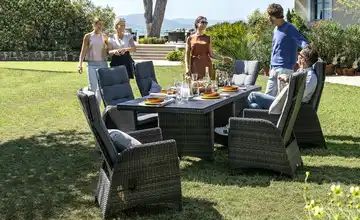 Garten-Sitzgruppe, 7-teilig Padua dunkelgrau