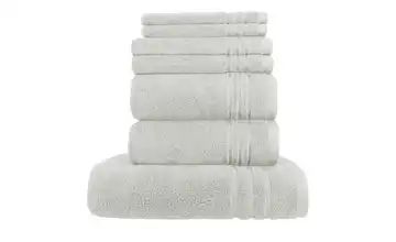  Handtuch-Set Hellgrau, 7-teilig  Soft Cotton 