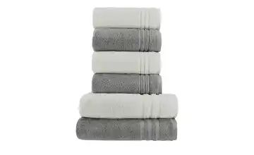 Handtuch-Set Anthrazit-Hellgrau, 6-teilig Soft Cotton