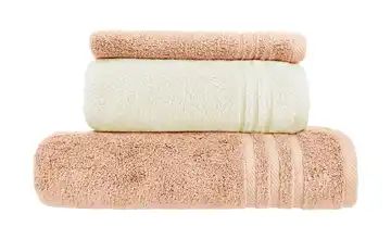 Handtuch-Set Hellorange-Creme, 3-teilig Soft Cotton