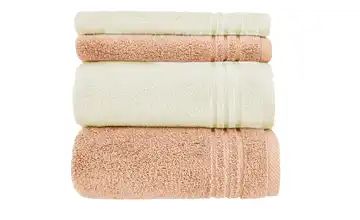 Handtuch-Set Hellorange-Creme, 4-teilig Soft Cotton