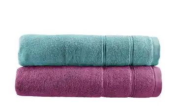 Duschtuch (70 x 140cm), 2er-Set Petrol-Beere Lifestyle