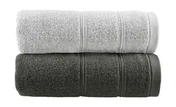 Handtuch (50 x 100cm), 2er-Set Silbergrau-Anthrazit Lifestyle