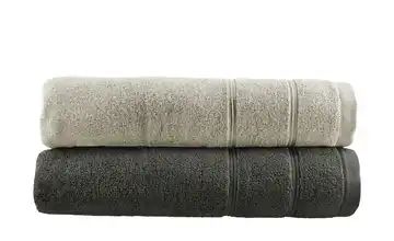 Duschtuch (70 x 140cm), 2er-Set Taupe-Anthrazit Lifestyle