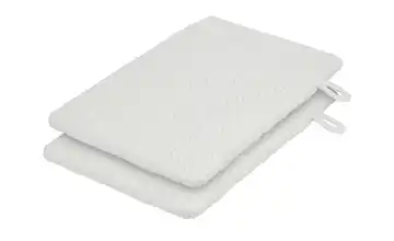 Como Green Waschhandschuh (16 x 21cm), 2er-Set Weiß 4077
