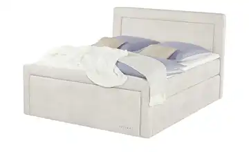 Jette Home Boxspringbett Jette Frame Creme 180 cm H2 & H3 Kaltschaumkern