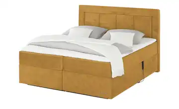 Jette Home Motor-Boxspringbett Jette Patch Goldgelb 180 cm H2 & H4