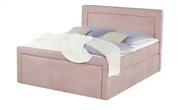 Jette Home Boxspringbett Jette Frame Rosa 180 cm H2 & H5 Kaltschaumkern