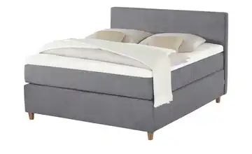 Jette Home Boxspringbett Jette Flex Anthrazit 180 cm H2 & H5 Kaltschaumkern 73,5 cm