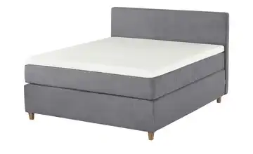 Jette Home Boxspringbett Jette Flex 73,5 cm 160 cm H2 & H4 Anthrazit Kaltschaumkern