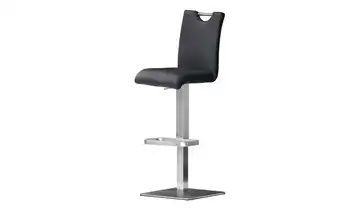 Barhocker Gulia Gestell eckig Kunstleder Schwarz