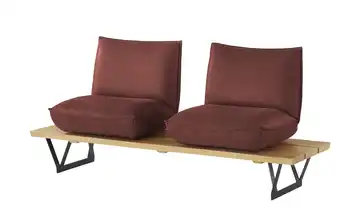 KOINOR Kufenbank Leder Schwof Drehfunktion inkl. Drehstopp Rot