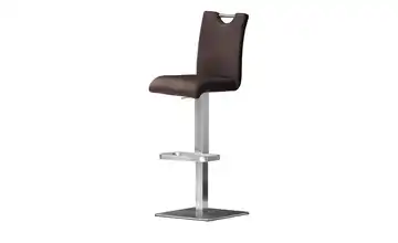 Barhocker Gulia Gestell eckig Kunstleder Braun