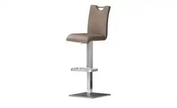 Barhocker Gulia Gestell eckig Kunstleder Cappuccino