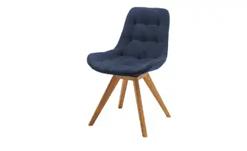 Woodford Esszimmerstuhl  mit erhöhter Sitzkante Bennet Blau Drehfunktion