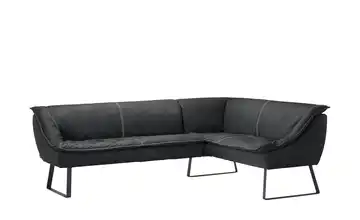KOINOR Eckbank Leder Alino ca. 263x192 cm Dunkelgrau
