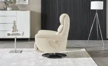 Relax-Sessel aus Leder creme - Leder Viktoria