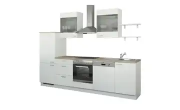 Küchenzeile ohne Elektrogeräte Hamburg Weiß, matt Weiß Ausführung links