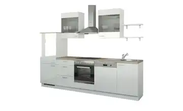 Küchenzeile ohne Elektrogeräte Hamburg Weiß, Hochglanz Weiß Ausführung links