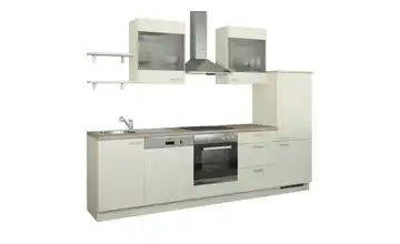 Küchenzeile ohne Elektrogeräte Hamburg Creme, matt Magnolia (Creme) Ausführung rechts