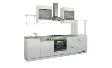 Küchenzeile ohne Elektrogeräte Hamburg Weiß, Hochglanz Weiß Ausführung rechts