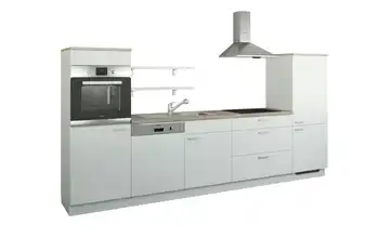 Küchenzeile ohne Elektrogeräte Kassel Weiß, matt Weiß Ausführung rechts