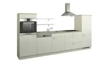Küchenzeile ohne Elektrogeräte Kassel Creme, matt Magnolia (Creme) Ausführung rechts