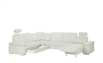 meinSofa Wohnlandschaft weiß - Leder Elsa