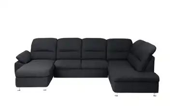 meinSofa Wohnlandschaft anthrazit - Webstoff Senta