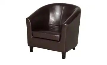 smart Cocktailsessel Kunstleder braun Jane