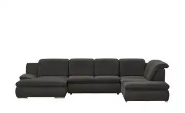 Wohnlandschaft anthrazit - Mikrofaser Barbados