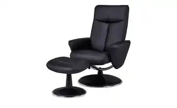 Relaxsessel schwarz - Kunstleder Abby