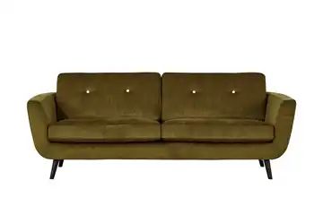 SOHO Sofa 2,5-sitzig grün - Webstoff Smilla