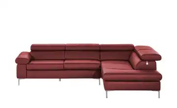 Ecksofa rot - Leder Arturo