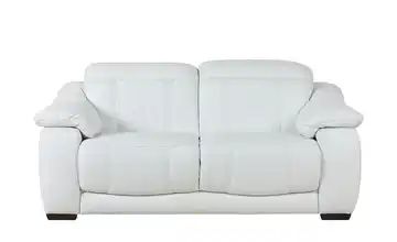 Zweisitzer-Ledersofa weiß - Leder Unika