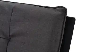 Schlafsofa schwarz/grau - Kunstleder/Webstoff Melissa