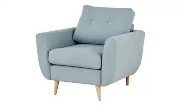 finya Retro-Sessel blau - Stoff Harris