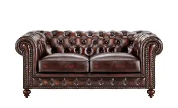 uno Ledersofa im Vintagelook Chesterfield