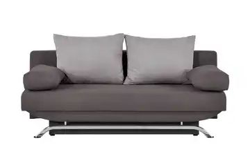 smart Schlafsofa grau - Flachgewebe Monika
