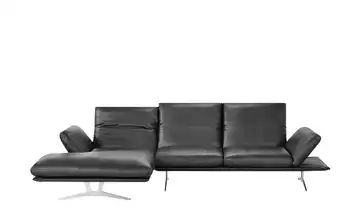KOINOR Ecksofa schwarz - Leder Francis