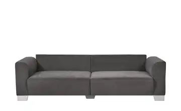 smart Big Sofa grau-braun - Flachgewebe Tonja