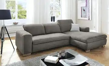 Ecksofa braun - Stoff Lirone