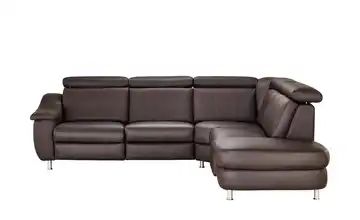 Ecksofa braun - Kunstleder/Leder Jaanus