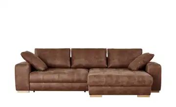 bobb Ecksofa cognac - Microfaser Caro