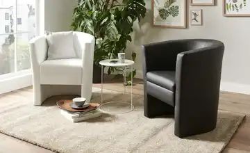 Cocktailsessel schwarz - Kunstleder Boel