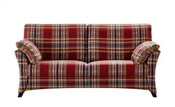 Sofa 2,5-sitzig rot/kariert - Webstoff Mikado