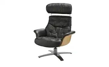 uno Relaxsessel schwarz - Leder Charis