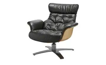 uno Relaxsessel schwarz - Leder Charis